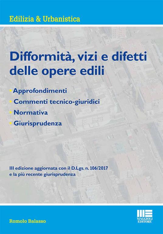 Difformità, vizi e difetti delle opere edili - Romolo Balasso - copertina