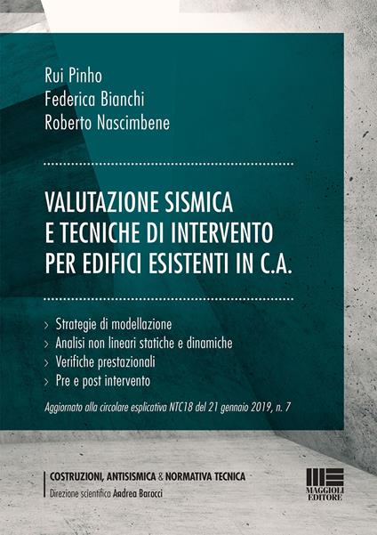 Valutazione sismica e tecniche di intervento per edifici esistenti in c.a. - Federica Bianchi,Roberto Nascimbene,Pinho Rui - copertina