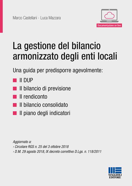 La gestione del bilancio armonizzato degli enti locali - Marco Catellani,Luca Mazzara - copertina