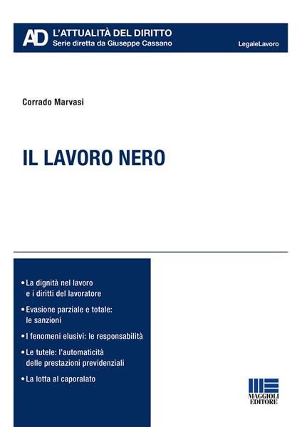 Il lavoro nero - Corrado Marvasi - copertina