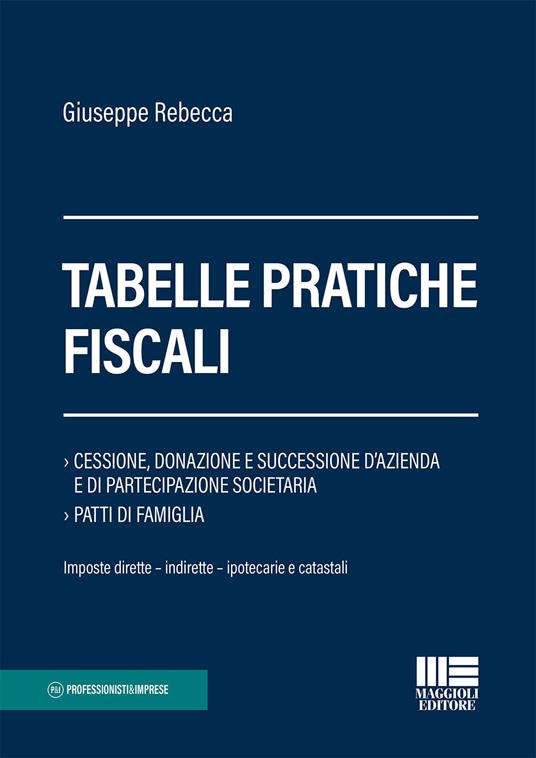 Tabelle pratiche fiscali - Giuseppe Rebecca - copertina