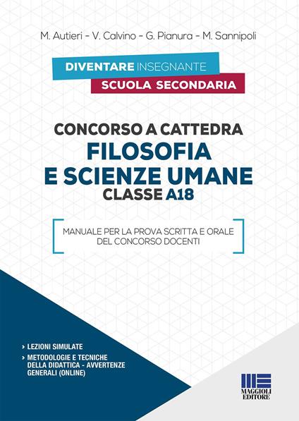 Concorso a cattedra 2019. A18 filosofia e scienze umane - copertina