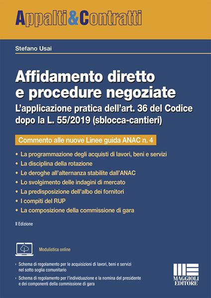 Affidamento diretto e procedure negoziate - Stefano Usai - copertina