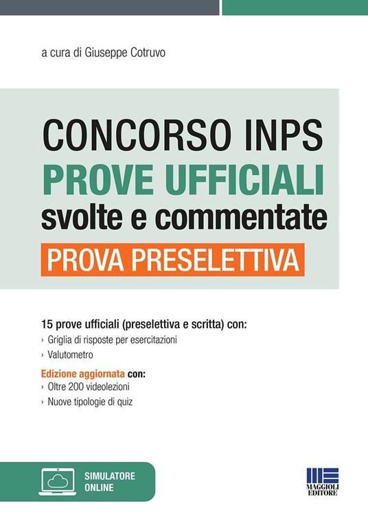 Concorso INPS 2020. Prova preselettiva. Manuale di preparazione basato sui quiz assegnati alle prove ufficiali dei Concorsi INPS 2018. Con videolezioni - copertina