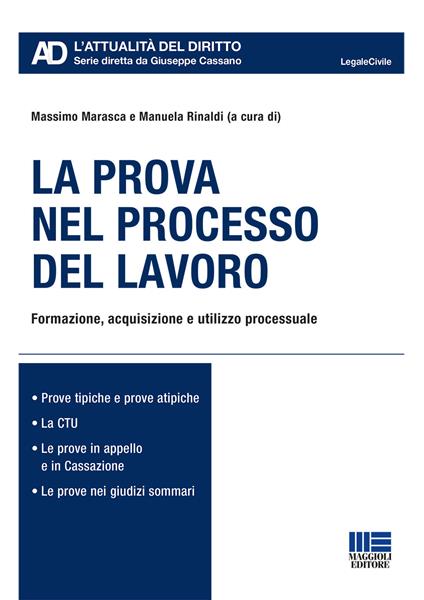 La prova nel processo del lavoro - Massimo Marasca,Manuela Rinaldi - copertina