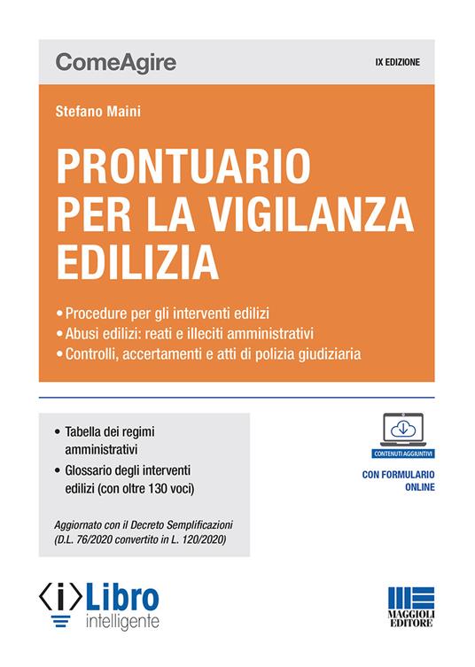 Prontuario per la vigilanza edilizia. Con espansione online - Stefano Maini - copertina