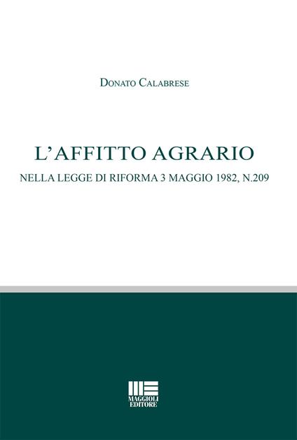 L' affitto agrario - Donato Calabrese - copertina