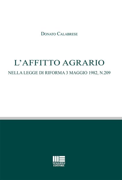 L' affitto agrario - Donato Calabrese - copertina