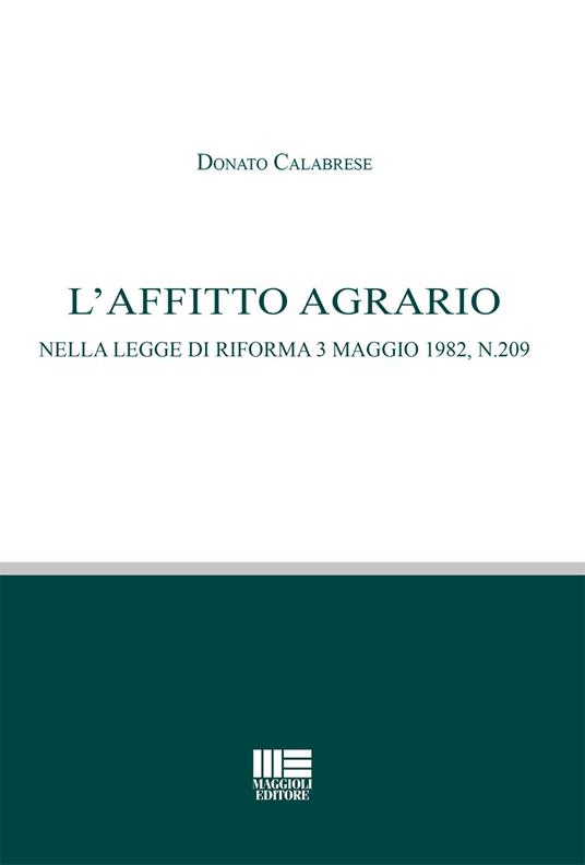 L' affitto agrario - Donato Calabrese - copertina