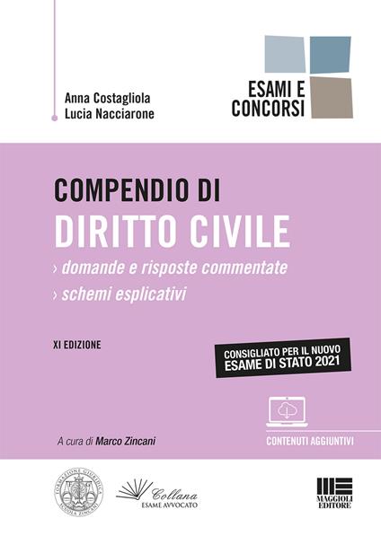 Compendio di diritto civile. Con Contenuto digitale per download e accesso on line - Anna Costagliola,Lucia Nacciarone - copertina