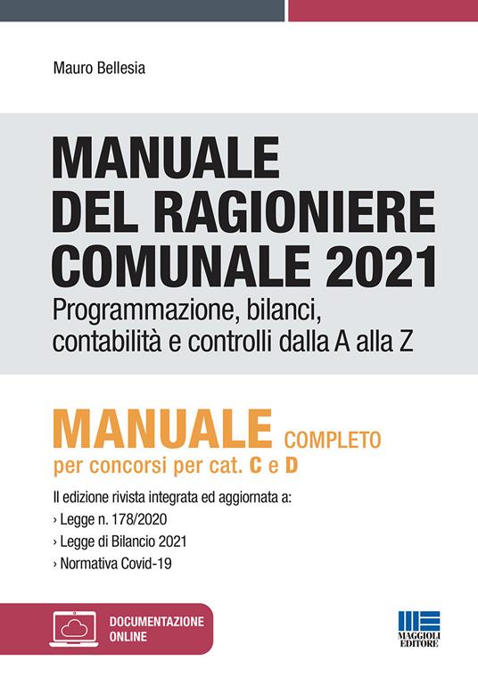 Manuale del ragioniere comunale 2021 - Mauro Bellesia - copertina