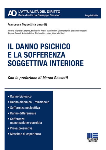 Il danno psichico e la sofferenza soggettiva interiore - copertina