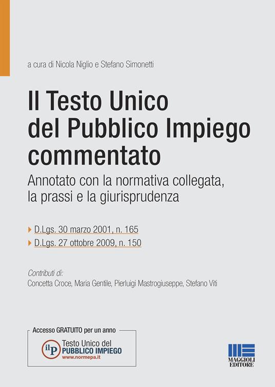 Il testo unico del pubblico impiego commentato - copertina