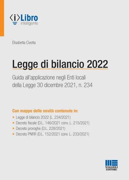 Legge di bilancio 2022 - Elisabetta Civetta - copertina