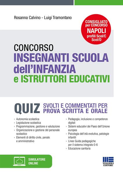Concorso insegnanti scuola dell'infanzia e istruttori educativi - Rosanna Calvino,Luigi Tramontano - copertina