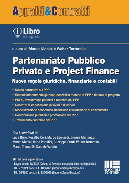 Partenariato pubblico privato e project finance - copertina