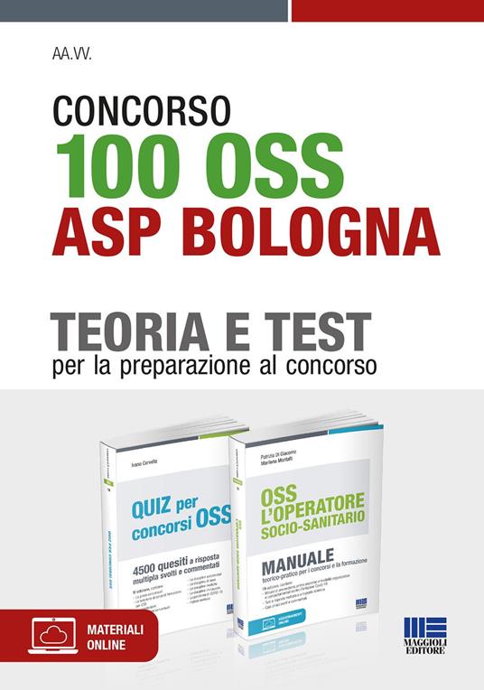 Concorso 100 OSS operatori socio-sanitari ASL Bologna. Kit di preparazione. Manuale completo + Quiz commentati - copertina