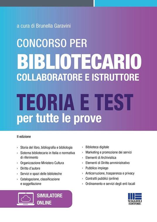 Concorso per bibliotecario collaboratore e istruttore. Teoria e test per tutte le prove. Con espansione online - copertina