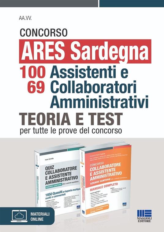 Concorso ARES Sardegna 98 assistenti amministrativi. Kit. Teoria e test per tutte le prove del concorso - copertina