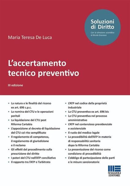 L'accertamento tecnico preventivo - Maria Teresa De Luca - copertina