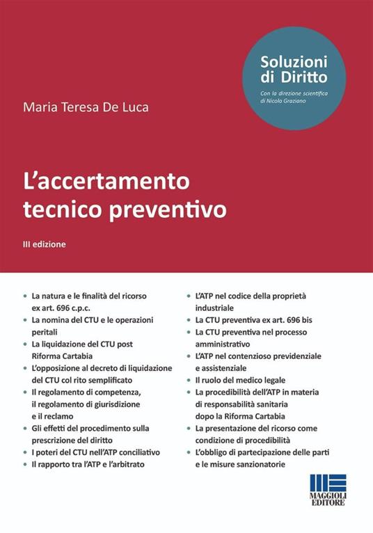 L'accertamento tecnico preventivo - Maria Teresa De Luca - copertina
