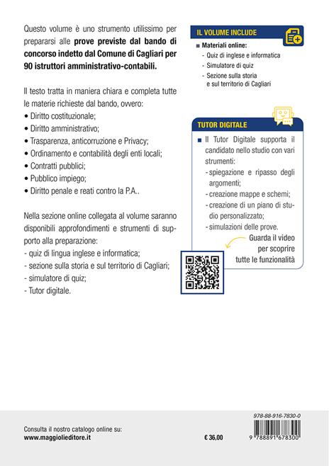 Concorso Comune Cagliari 90 istruttori amministrativo contabili. Manuale completo. Con simulatore online. Con tutor digitale - 2