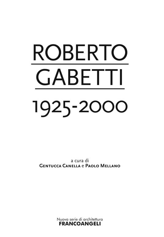 Roberto Gabetti 1925-2000 - copertina