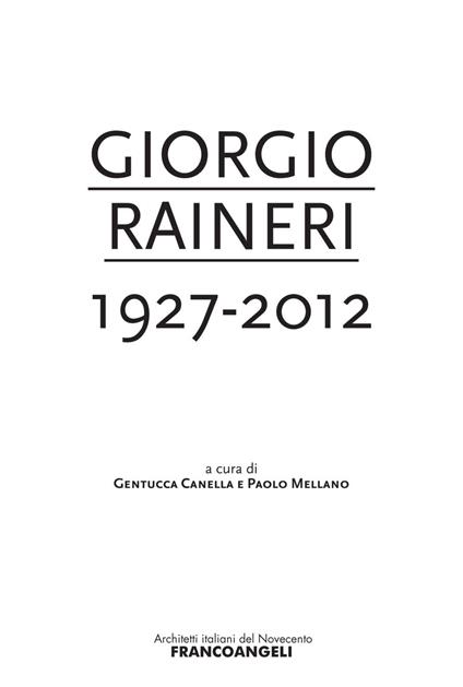Giorgio Raineri 1927-2012 - copertina