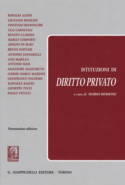 Istituzioni di diritto privato - copertina
