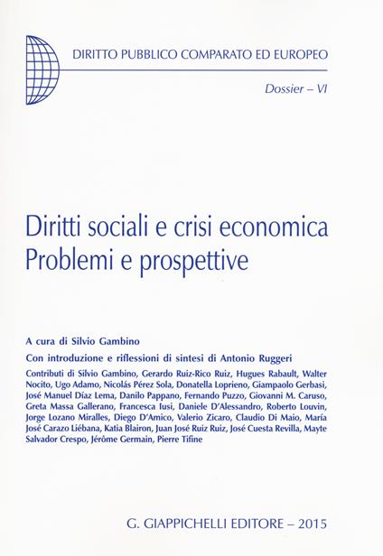 Diritti sociali e crisi economica. Problemi e prospettive - copertina