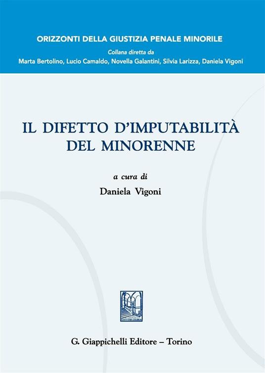 Il difetto d'imputabilità del minorenne - copertina