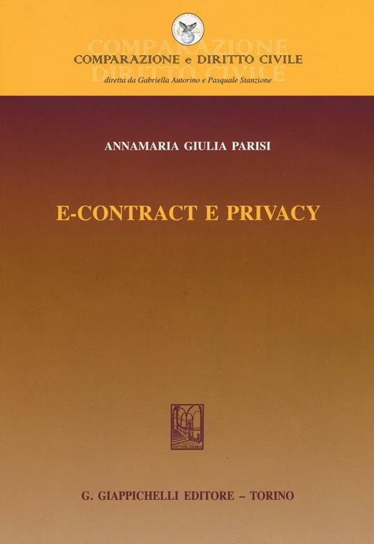 E-contract e privacy - Annamaria Giulia Parisi - copertina