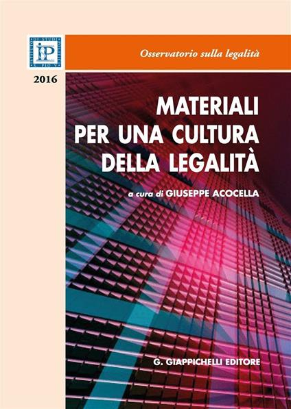 Materiali per una cultura della legalità 2016 - copertina