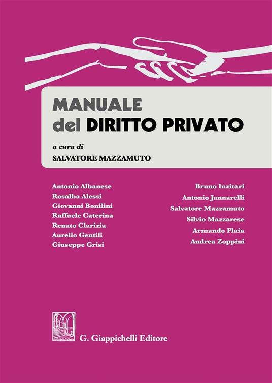 Manuale del diritto privato - copertina