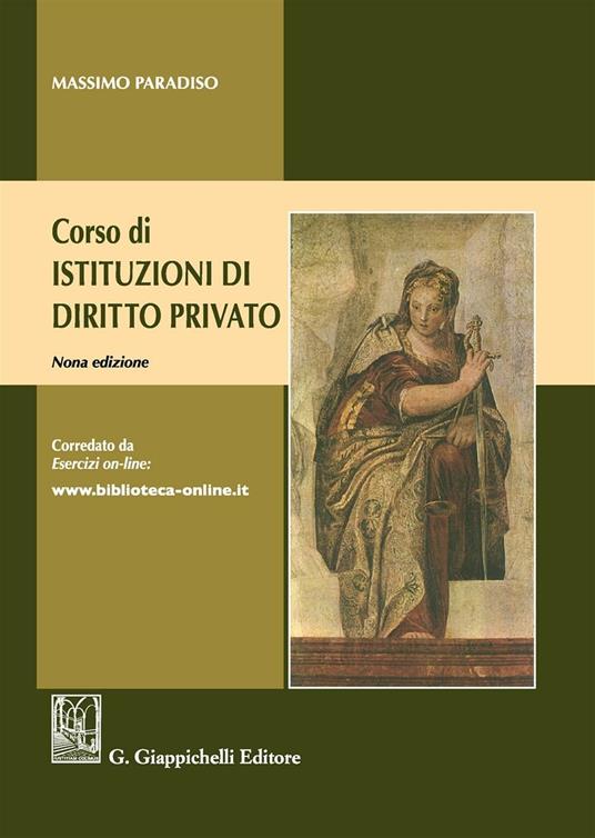 Corso di istituzioni di diritto privato - Massimo Paradiso - copertina
