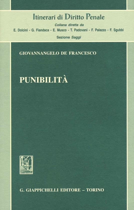 Punibilità - Giovannangelo De Francesco - copertina