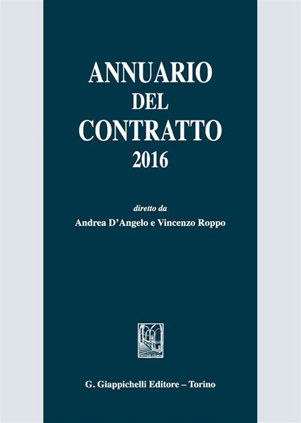 Annuario del contratto 2016 - copertina