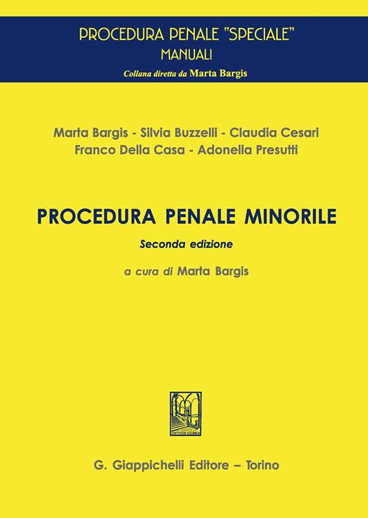 Procedura penale minorile - copertina