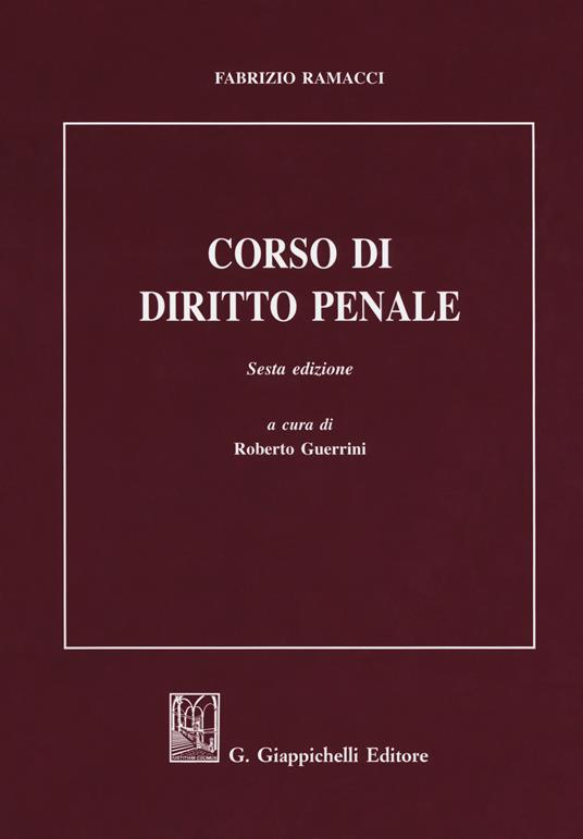 Corso di diritto penale - Fabrizio Ramacci - copertina