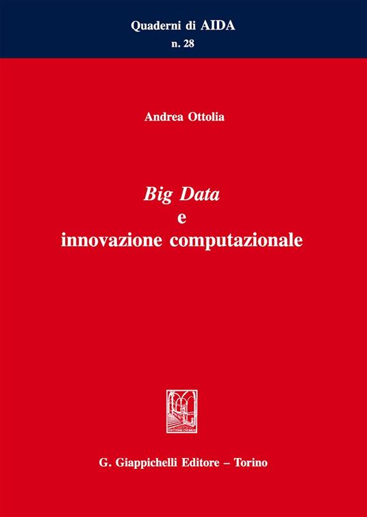 Big Data e innovazione computazionale - Andrea Ottolia - copertina