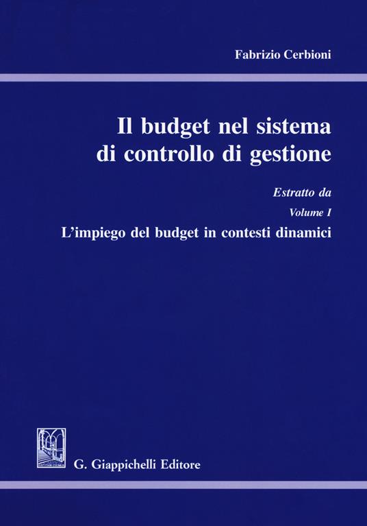 Il budget nel sistema di controllo di gestione. Estratto - Fabrizio Cerbioni - copertina