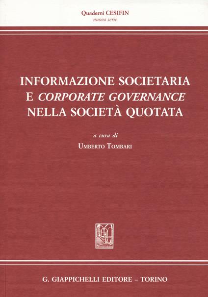 Informazione societaria e corporate governance nella società quotata - copertina