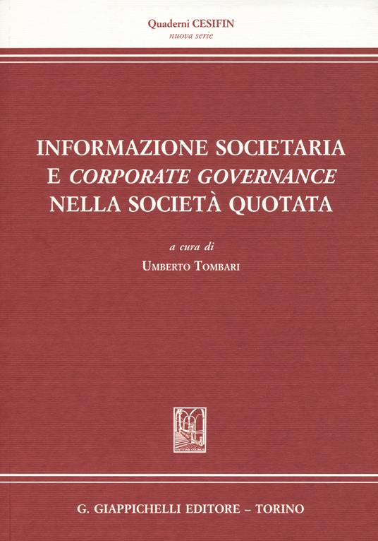 Informazione societaria e corporate governance nella società quotata - copertina