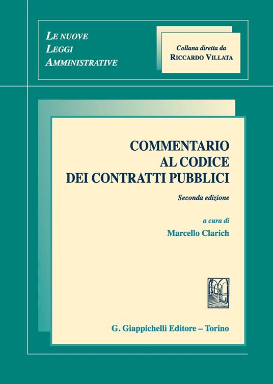 Commentario al codice dei contratti pubblici - copertina