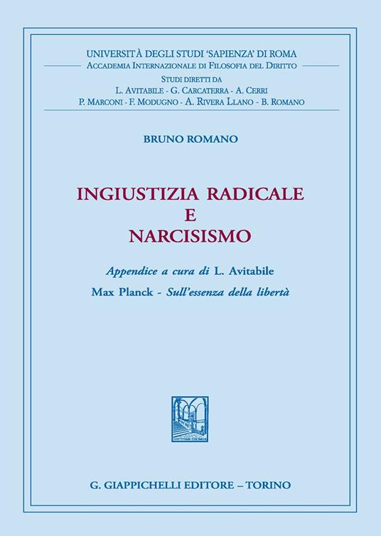 Ingiustizia radicale e narcisismo - Bruno Romano - copertina