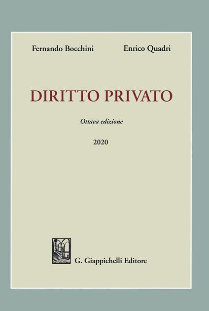 Diritto privato - Fernando Bocchini,Enrico Quadri - copertina