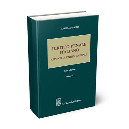 Diritto penale italiano. Appunti di parte generale. Vol. 2 - Marcello Gallo - copertina