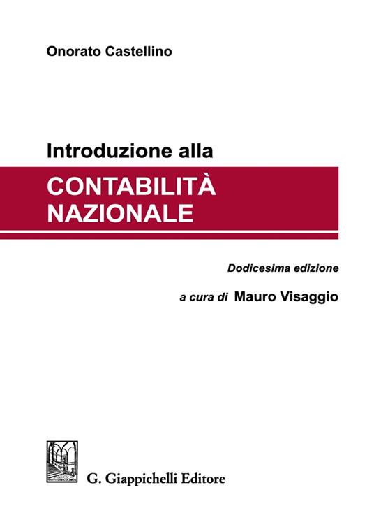 Introduzione alla contabilità nazionale - Onorato Castellino - copertina