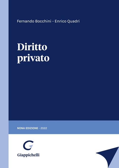 Diritto privato - Fernando Bocchini,Enrico Quadri - copertina