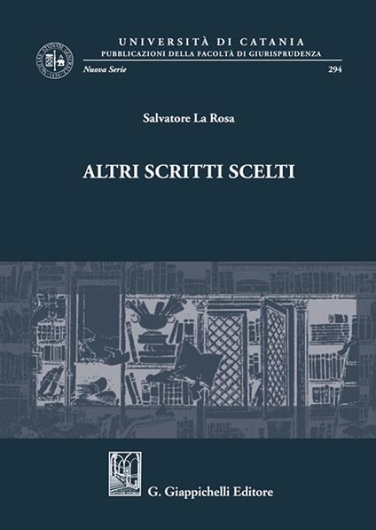 Altri scritti scelti - Salvatore La Rosa - copertina